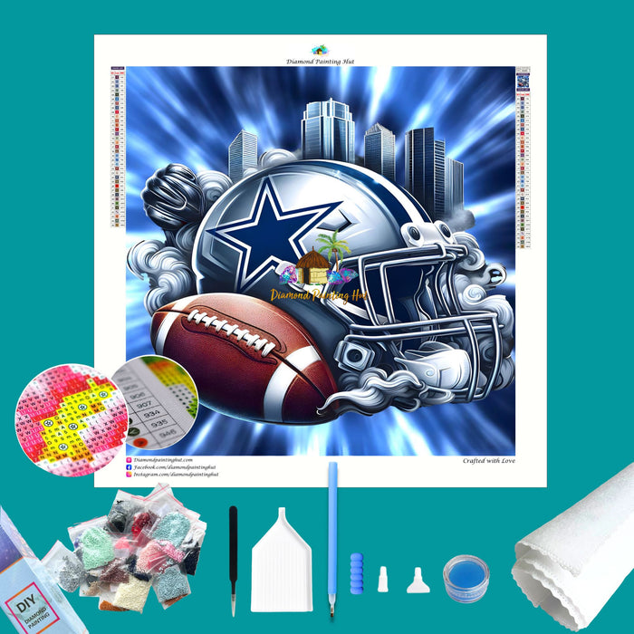 Dallas Cowboys NFL Helmet Diamond Painting