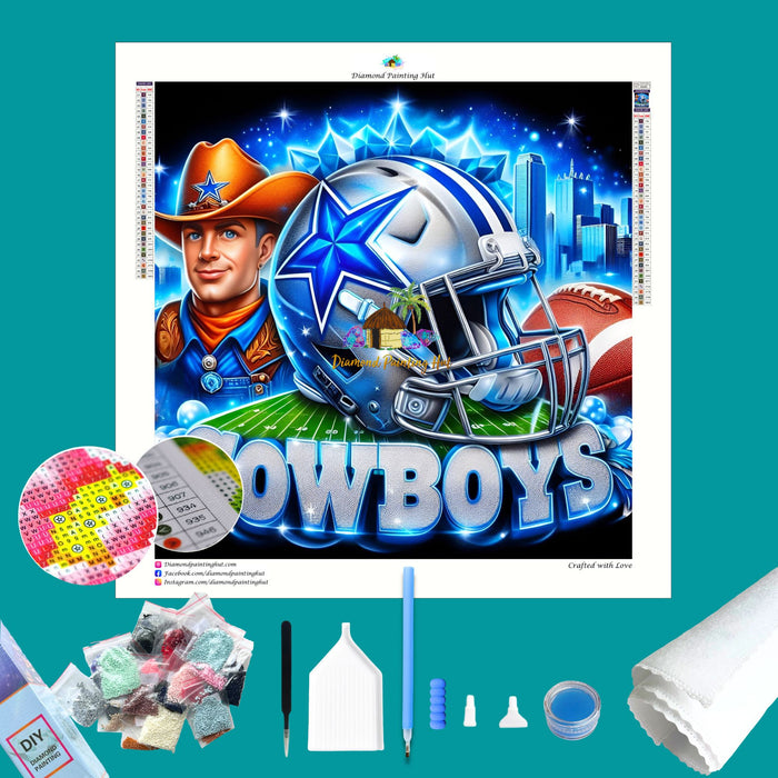 Dallas Cowboys NFL Helmet Diamond Painting2