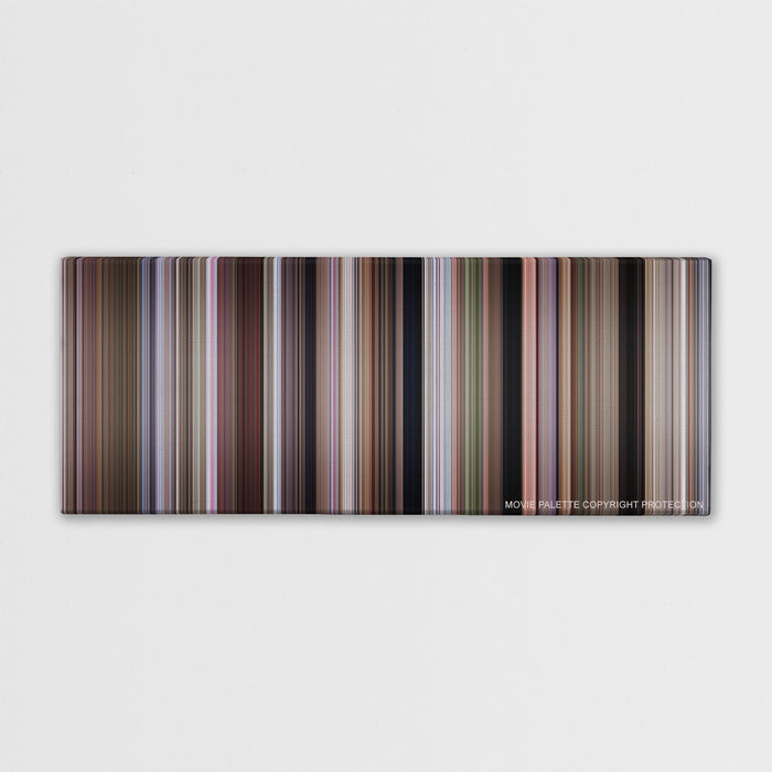 Dr. No color palette canvas print: thousands of thin vertical stripes of color