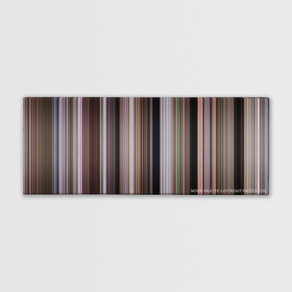 Dr. No color palette canvas print: thousands of thin vertical stripes of color