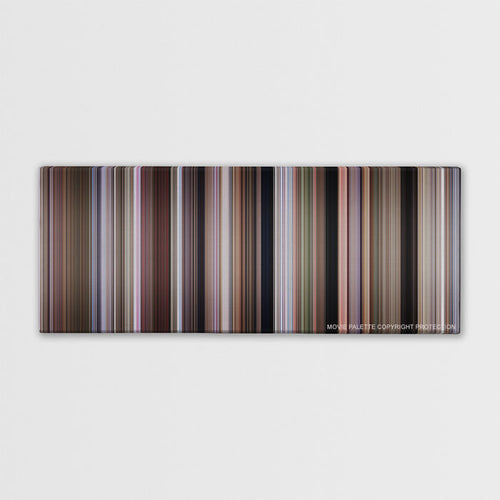 Dr. No color palette canvas print: thousands of thin vertical stripes of color