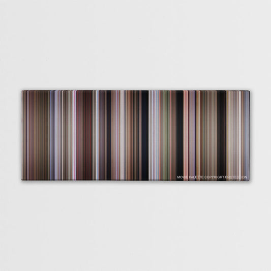 Dr. No color palette canvas print: thousands of thin vertical stripes of color
