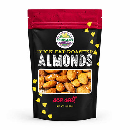 Duck Fat & Sea Salt Roasted Almonds | 3 oz | Cornhusker Kitchen