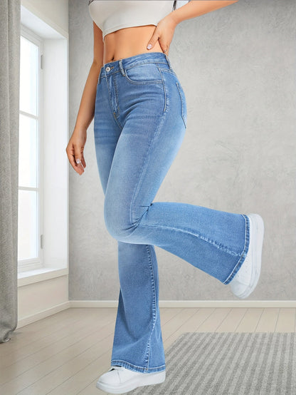 Women's High Waisted Flare Jeans with Boot Cut Style | Great for All Seasons