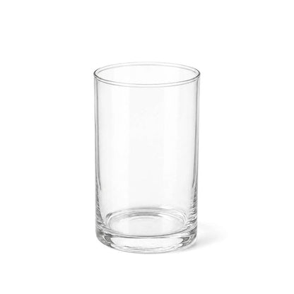 Cylinder Vase 3.25"x6" made of clear glass on a white backdrop