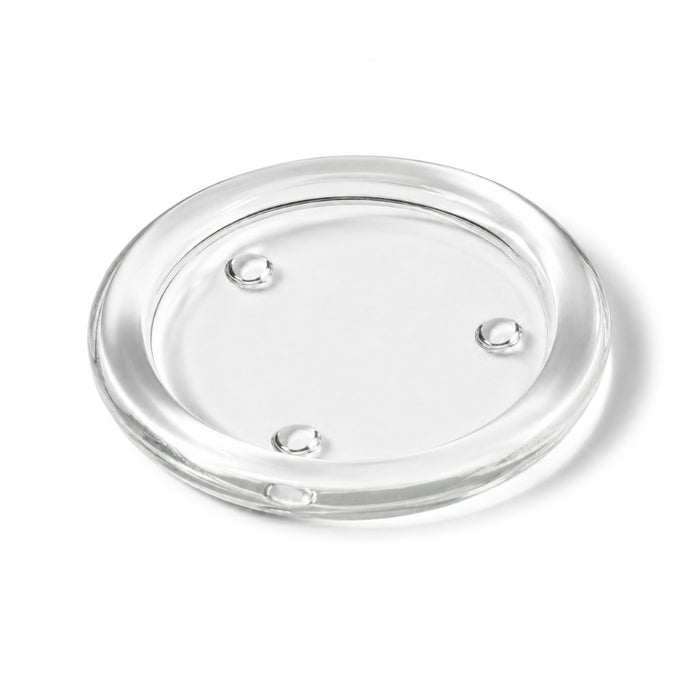 Eastland Glass Pillar Plate Round 4” Set of 12