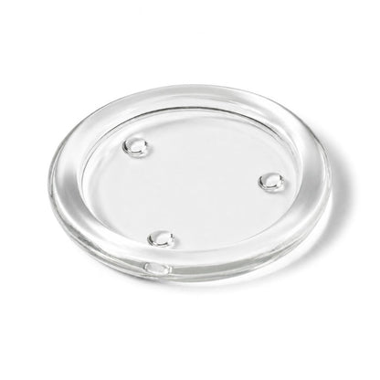 Eastland Glass Pillar Plate Round 4” Set of 12
