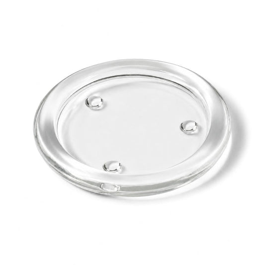Eastland Glass Pillar Plate Round 4” Set of 12