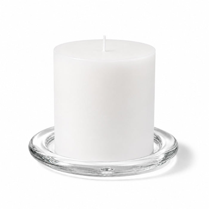 Eastland Glass Pillar Plate Round 4” Set of 12