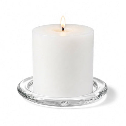 Eastland Glass Pillar Plate Round 4” Set of 12