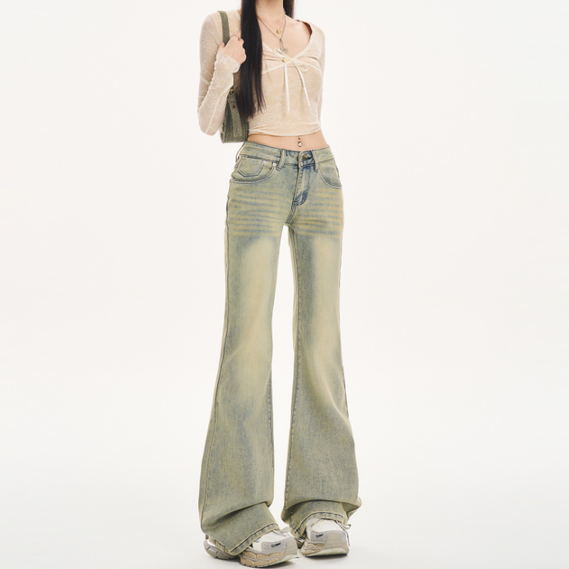 Low rise button zip-up pocket jeans | Baggy Low Rise Jeans  | Festival Outfits Women