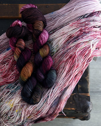 Destination Yarn fingering weight yarn Fall at the Cake