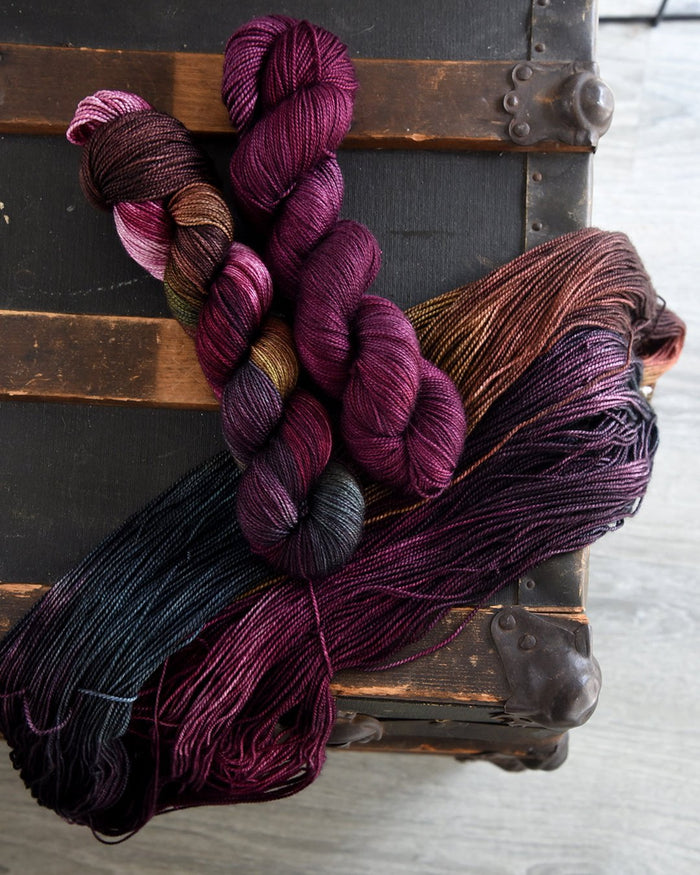 Destination Yarn fingering weight yarn Fall at the Cake