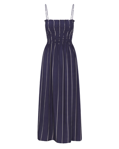Cabana Maxi Dress - Holiday Stripe: Varsity / Coconut