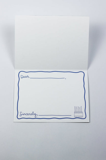 Folded Greeting Cards - Cake & Balloons (set of 8)