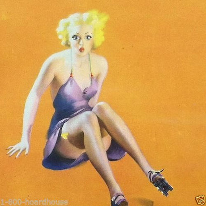 FORCED LANDING Elvgren Pinup Lithograph Print 1937