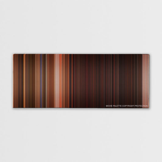 From Dusk Till Dawn color palette canvas print: thousands of thin vertical stripes of color
