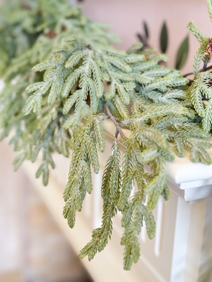Frosted Green Bald Cypress Garland