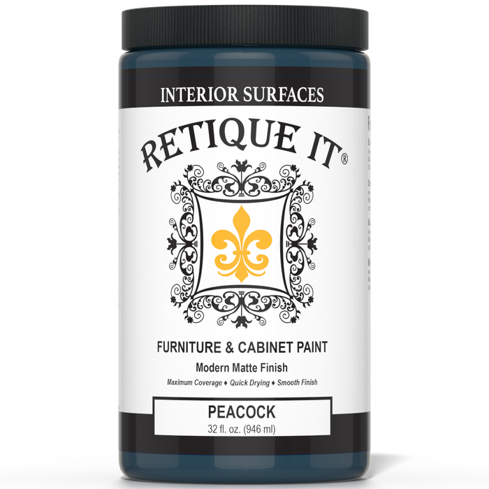 Retique It Furniture and Cabinet Paint in Peacock, 32 oz quart size