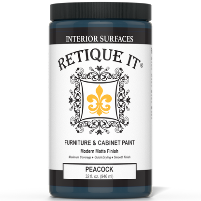 Retique It Furniture and Cabinet Paint in Peacock, 32 oz quart size
