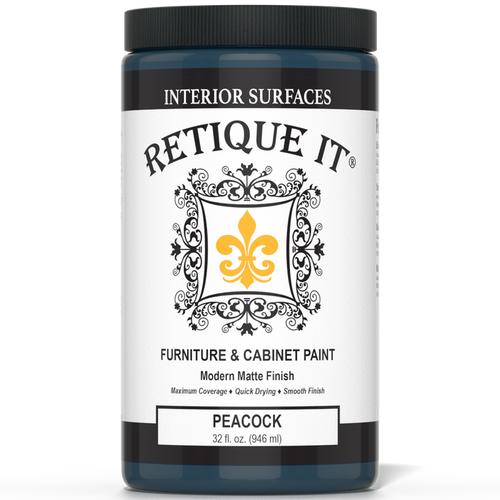 Retique It Furniture and Cabinet Paint in Peacock, 32 oz quart size