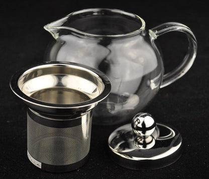 Glass Teapot with Stainless Steel Infuser Core * P-026 400ml | Yunnan Sourcing Tea Shop
