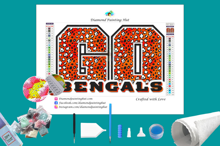 GO BENGALS Diamond Painting-Diamond Painting Hut