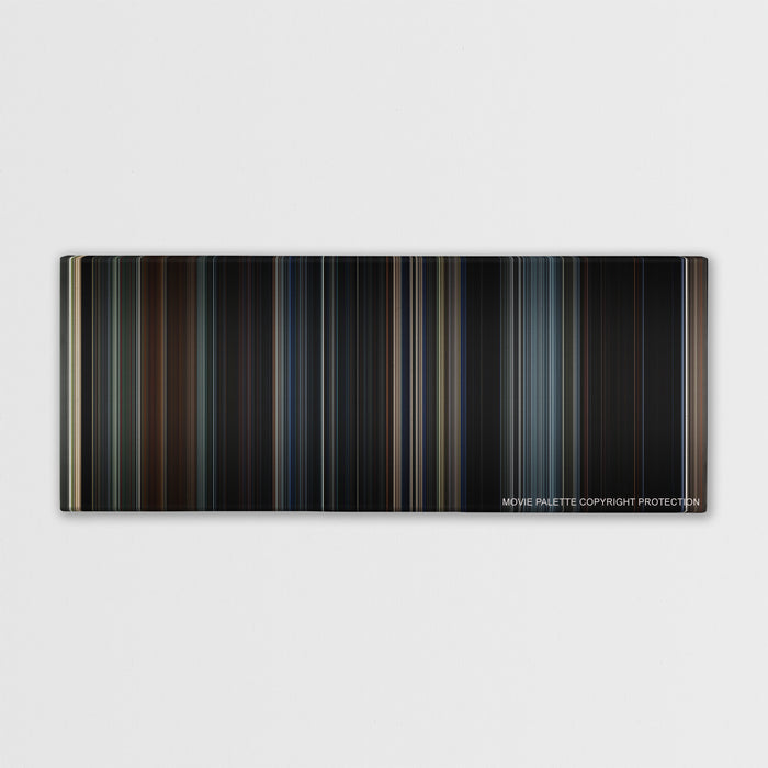 Godzilla color palette canvas print: thousands of thin vertical stripes of color