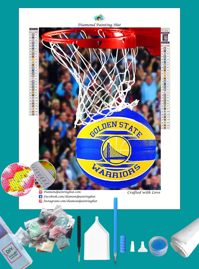 Golden State Warriors NBA Basketball Diamond Painting-Diamond Painting Hut