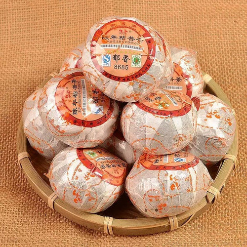 Gong Ting Pu-erh in Tangerine "Golden Horse 8685" Ripe Tea | Yunnan Sourcing Tea Shop