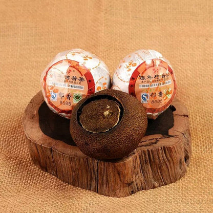 Gong Ting Pu-erh in Tangerine "Golden Horse 8685" Ripe Tea | Yunnan Sourcing Tea Shop