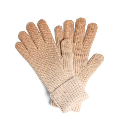 Gradient Cable Knitted Cuff Gloves