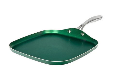 Granitestone Diamond Green 10.5" Non-Stick Square Aluminum Fry Pan