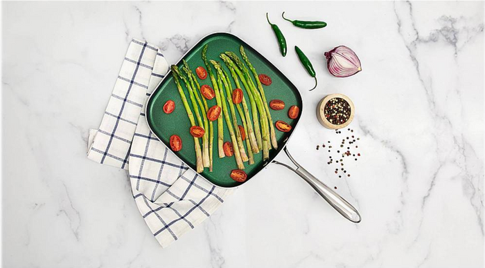 Granitestone Diamond Green 10.5" Non-Stick Square Aluminum Fry Pan
