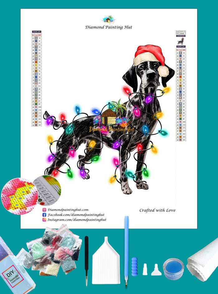 Great Dane Christmas Diamond Painting