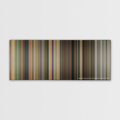 Hairspray color palette canvas print: thousands of thin vertical stripes of color