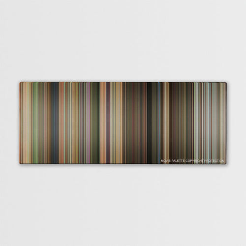 Hairspray color palette canvas print: thousands of thin vertical stripes of color