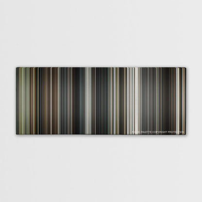 Interstellar color palette canvas print: thousands of thin vertical stripes of color