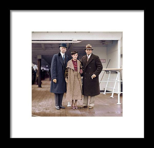 Jimmie Foxx and Connie Mack Colorized Framed Print