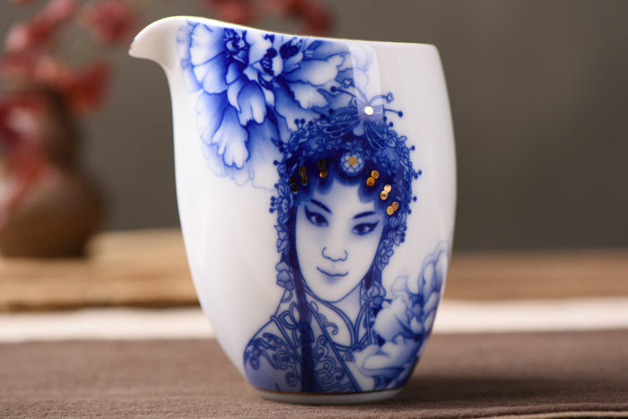 Jingdezhen Porcelain "Chinese Opera" Cha Hai * 300ml - Yunnan Sourcing Tea Shop