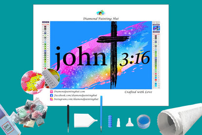 John 3:16 Diamond Painting-Diamond Painting Hut