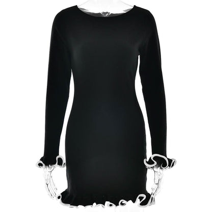Long sleeve ruffle mini dress  | Festival Outfits Women