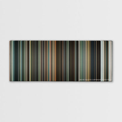 Jumper color palette canvas print: thousands of thin vertical stripes of color