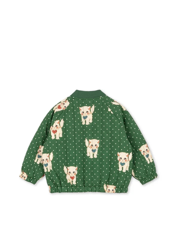 Juno Printed Bomber Jacket - Dot Miao Verde