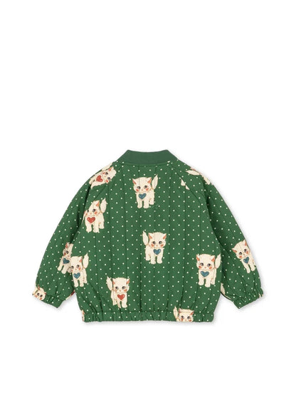 Juno Printed Bomber Jacket - Dot Miao Verde