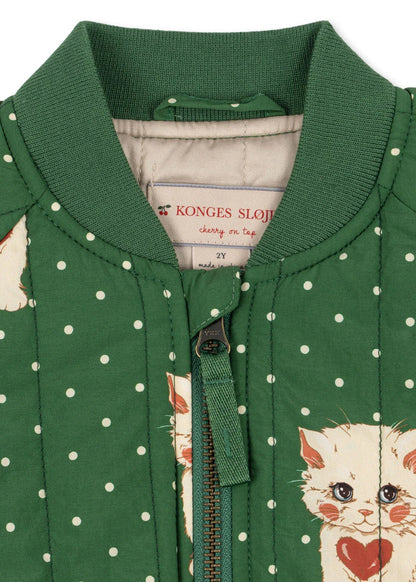 Juno Printed Bomber Jacket - Dot Miao Verde