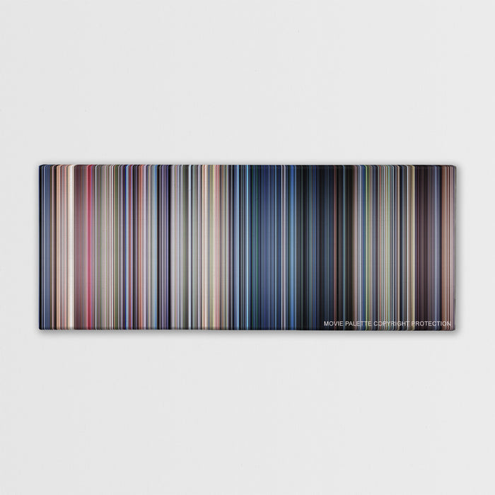 Jurassic Park color palette canvas print: thousands of thin vertical stripes of color