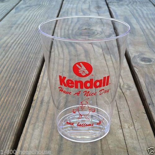 KENDALL OIL DRINK Drop Plastic Cups 1980s