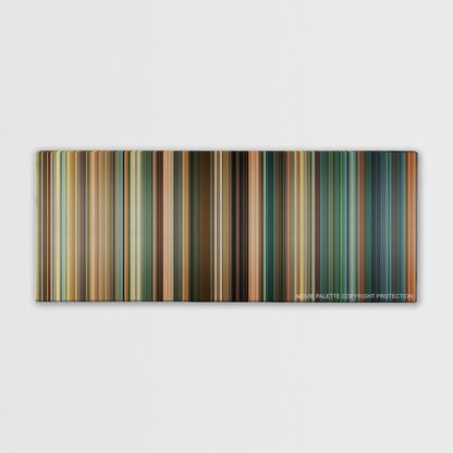 Kick-Ass 2 color palette canvas print: thousands of thin vertical stripes of color
