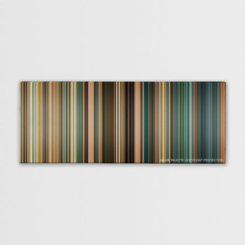 Kick-Ass 2 color palette canvas print: thousands of thin vertical stripes of color